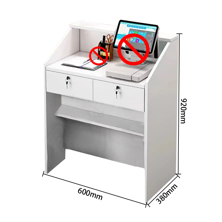 受付カウンター レジカウンター エントランス受付 配線穴 引き出し収納 大容量収納 傷付きにくい シンプル ナチュラル JDQT-N005