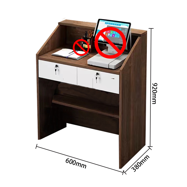 受付カウンター レジカウンター エントランス受付 配線穴 引き出し収納 大容量収納 傷付きにくい シンプル ナチュラル JDQT-N005