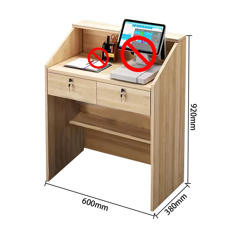 受付カウンター レジカウンター エントランス受付 配線穴 引き出し収納 大容量収納 傷付きにくい シンプル ナチュラル JDQT-N005