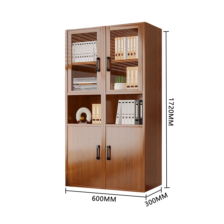 収納キャビネット 本棚 扉付き収納 アクリル扉 多段 大容量収納 台輪 おしゃれ 上質 ブラウン カスタマイズ可能 BGCWG-N045