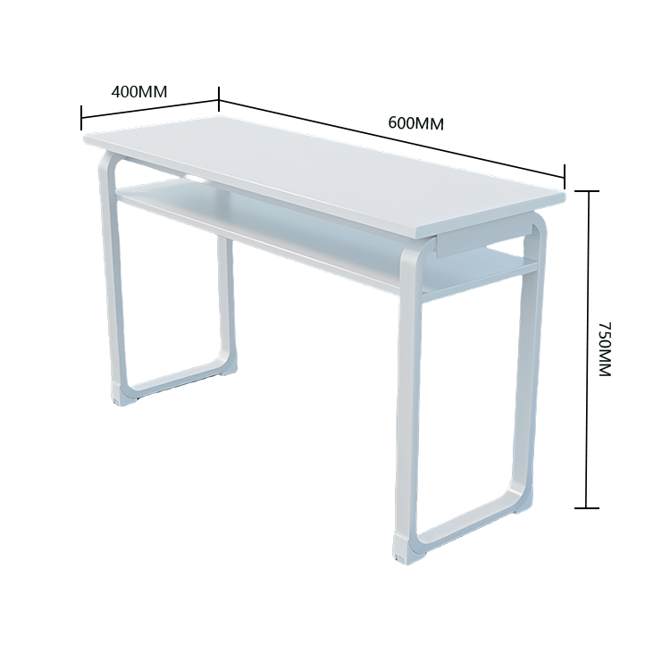 会議テーブル 相談テーブル 研修用デスク 収納棚 アジャスター スチールフレーム 便利 頑丈 シンプル ホワイト HYZ-N049