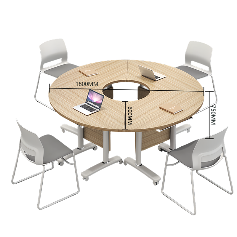 会議テーブル ミーティングテーブル 折りたたみテーブル 収納棚 キャスター 幕板 シンプル ナチュラル カスタマイズ可能 HYZ-N034