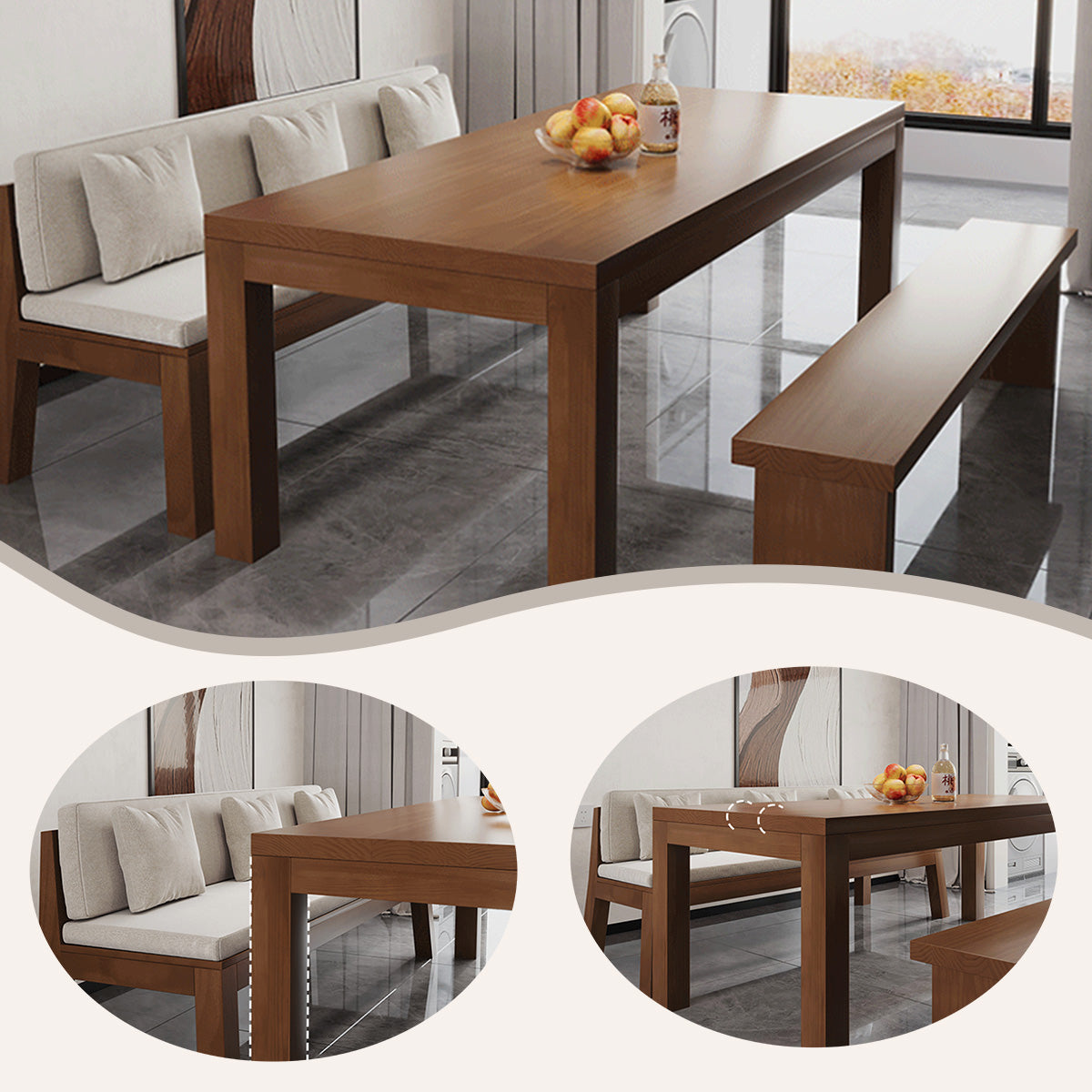 ダイニングテーブル 長方形 食卓 食事用 テーブル 無垢材 木製 シンプル おしゃれ ウォールナット カスタマイズ可能 CZ-N021