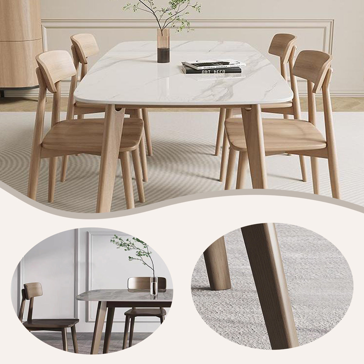 ダイニングテーブル リビングテーブル 長方形 食卓 食事用 北欧風 マーブル柄 シンプル おしゃれ カスタマイズ可能 CZ-N012
