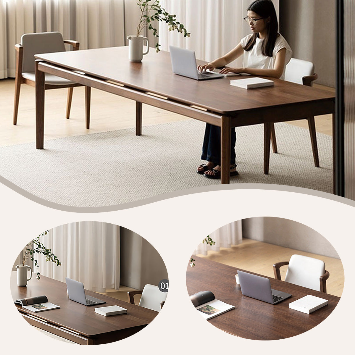 ダイニングテーブル 作業テーブル 食卓 リビングテーブル 作業デスク シンプル おしゃれ ブラックチェリー カスタマイズ可能 CZ-N040