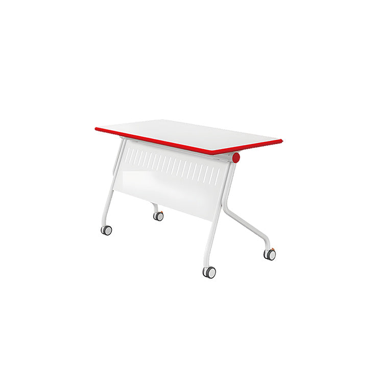 会議テーブル 大中型会議テーブル ミーティングテーブル 折りたたみ可能なテーブル 会議室用 事務用 商談用 キャスター付き 折りたたみ 便利 頑丈 シンプル ホワイト カスタマイズ可能 HYZ-PXZ-N002