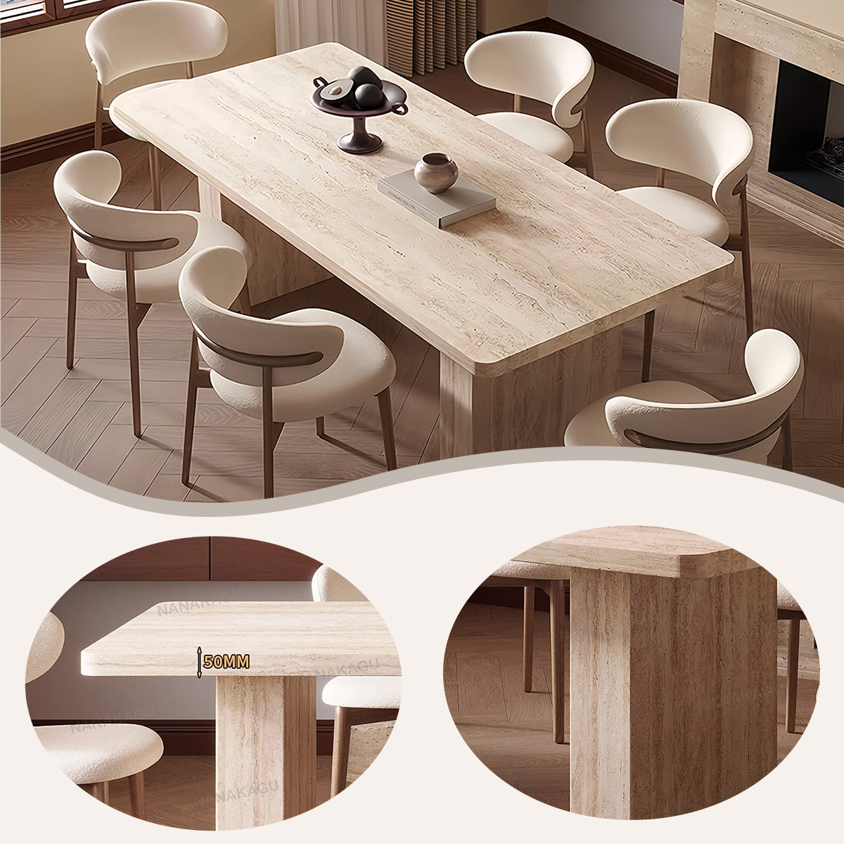 ダイニングテーブル エンリケスモダ 長方形 食卓 テーブル 在宅用 食事用 リビングルーム 丈夫な脚 R加工 広々とした天板 CZ-N010