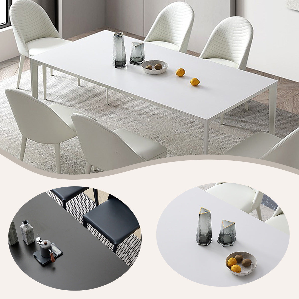 ダイニングテーブル 長方形 食卓 テーブル 食事用 リビングルーム セラミック天板 シンプル おしゃれ ブラック ホワイト CZ-N022