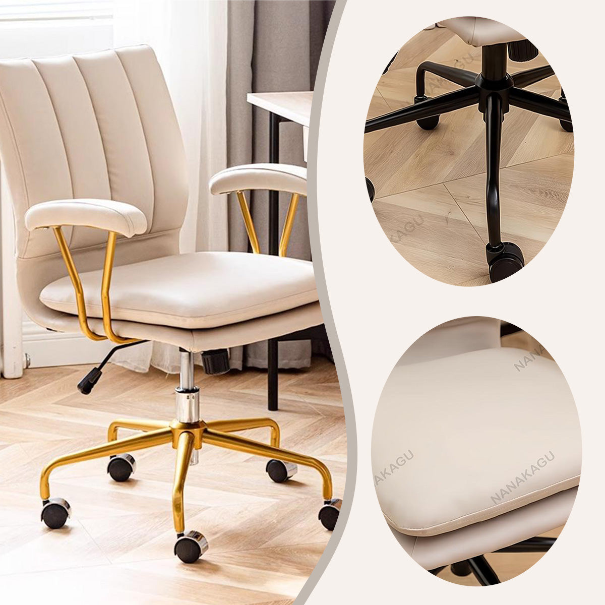 チェア デスクチェア オフィスチェア 調節可能なチェア パソコンチェア オフィス用 寝室用 在宅用 キャスター付き BGY-N007