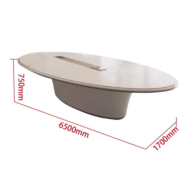 会議用テーブル 楕円テーブル ミーティングテーブル 会議室用 配線ボックス 焼付塗装 二重天板 厚手 カスタマイズ可能 HYZ-N019