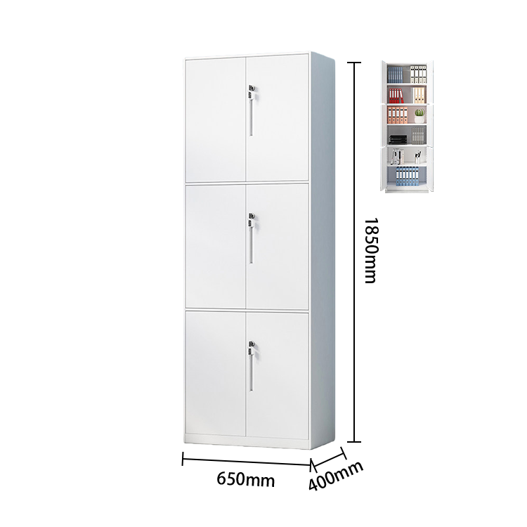 ファイル収納 書類棚 オフィスキャビネット 大容量収納 鍵付き ハンガーボード 冷間加工鋼 ホワイト カスタマイズ可能 BGCWG-N066