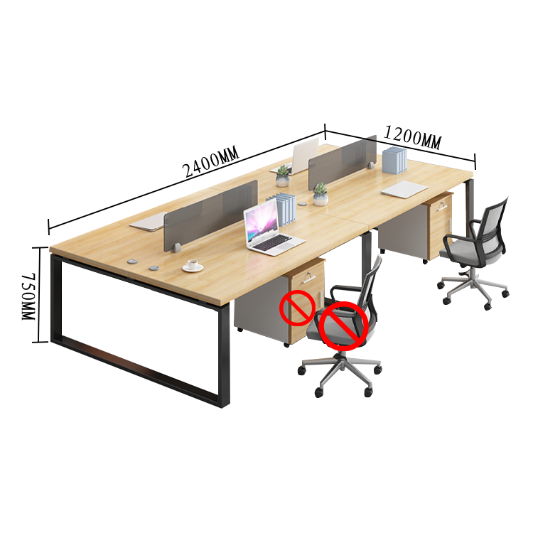 オフィスデスク 事務机 役員デスク 配線穴付き トップパネル シンプル スチールフレーム ナチュラル カスタマイズ可能 YGZ-N008