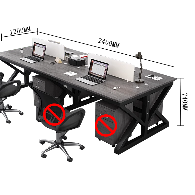 オフィスデスク ワークデスク 役員デスク 配線穴 サイドワゴン スチールフレーム シンプル グレーオーク カスタマイズ可能 YGZ-N007