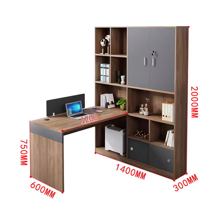 オフィスデスク 事務机 ワークデスク 役員デスク サイド収納棚 大容量収納 USBポート ウォールナット カスタマイズ可能 YGZ-N012