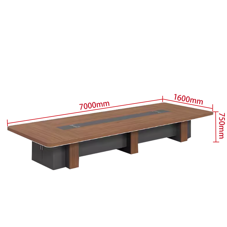 会議テーブル ミーティングテーブル 大型会議テーブル 配線ボックス サイドキャビネット ウォールナット カスタマイズ可能 HYZ-N013