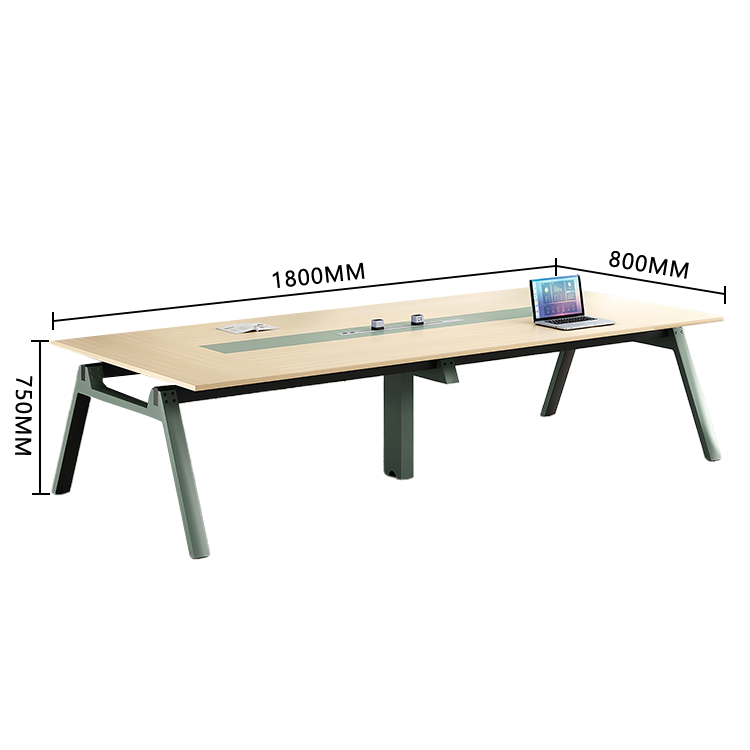 会議机 大型会議テーブル ミーティングテーブル ワークテーブル 商談テーブル 会議室 事務用 商談用 厚手の天板 広い天板 エッジ加工 Aの字構造 環境に優しい素材 安定性 耐久性 洗練 カスタマイズ可能 HYZ-YDD-N002