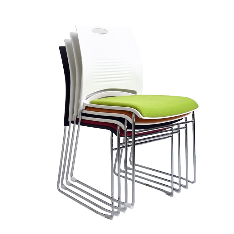 ミーティングチェア ワークチェア 研修用 会議用 重ねて収納可能 ループ脚 省スペース シンプル グリーン カスタマイズ可能 BGY-N024