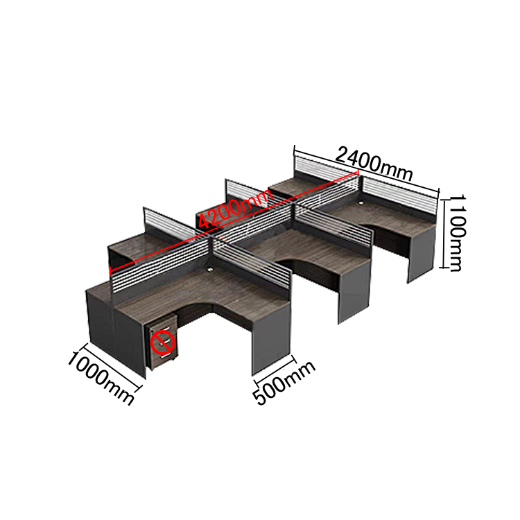 オフィスデスク 事務机 デスク パーテーション 配線穴付き サイドワゴン 機能的 シンプル オーク カスタマイズ可能 YGZ-N003