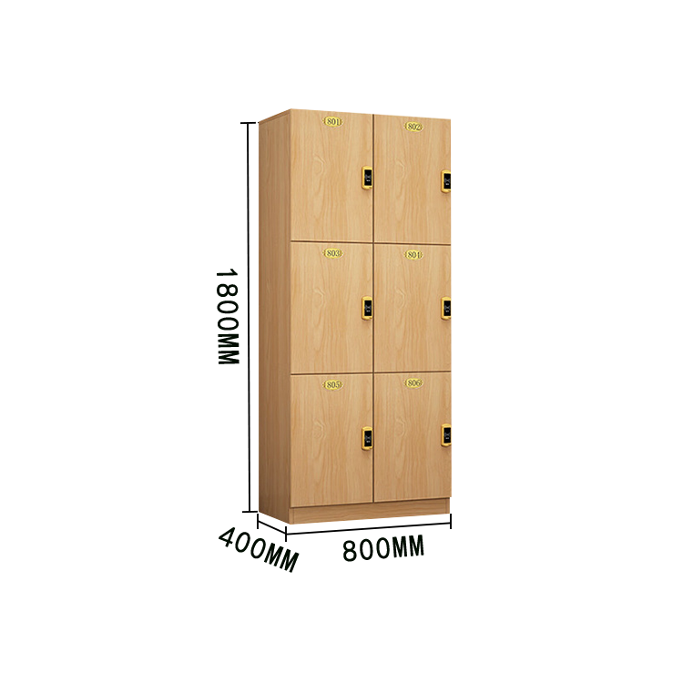 木製ロッカー 収納棚 ロッカー ジム 電子センサー式ロック 鍵付き 大容量収納 モダン ナチュラル カスタマイズ可能 BGCWG-N022
