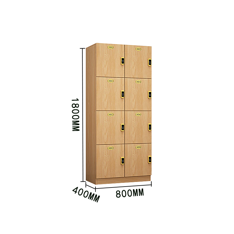 木製ロッカー 収納棚 ロッカー ジム 電子センサー式ロック 鍵付き 大容量収納 モダン ナチュラル カスタマイズ可能 BGCWG-N022