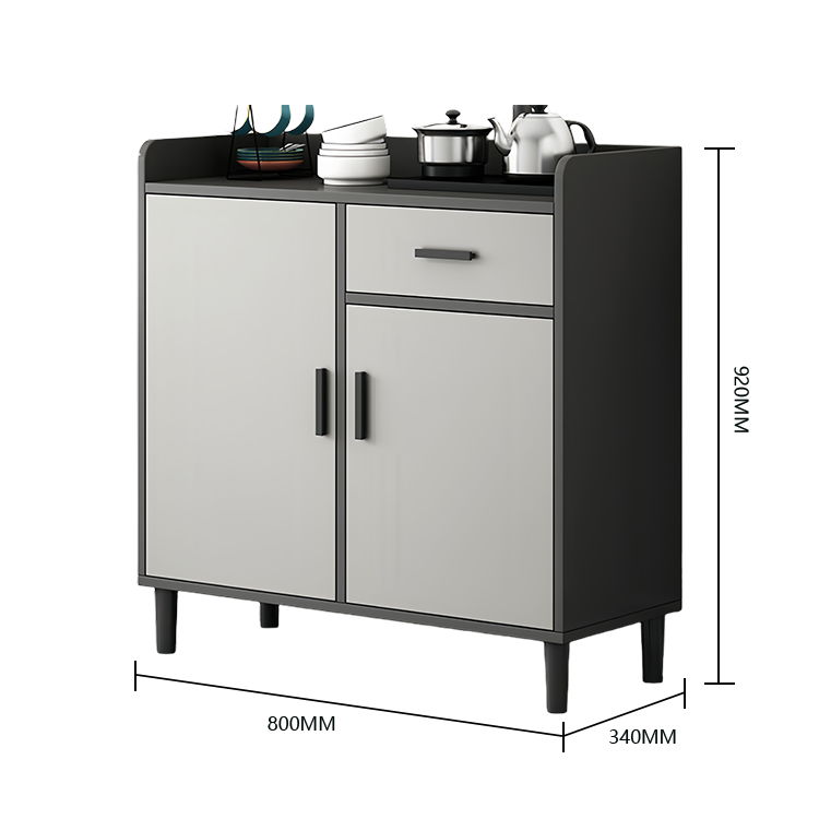 収納キャビネット リビング収納 壁面収納 収納棚 台所用 リビング用 引き出し 取っ手付き スペースグレー JYCWG-N004