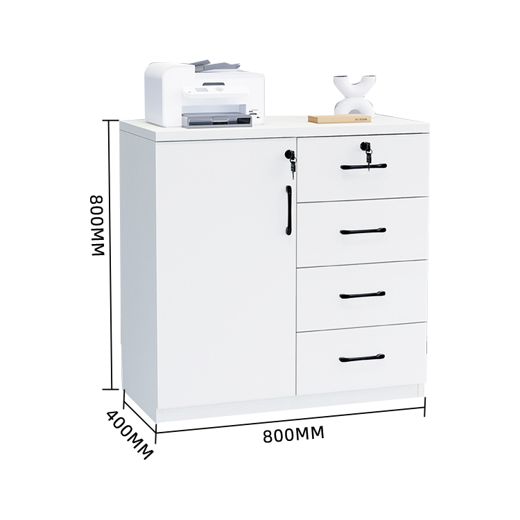 リビングキャビネット オフィスキャビネット 小物収納 扉付き収納 引き出し 大容量収納 ホワイト カスタマイズ可能 BGCWG-N016