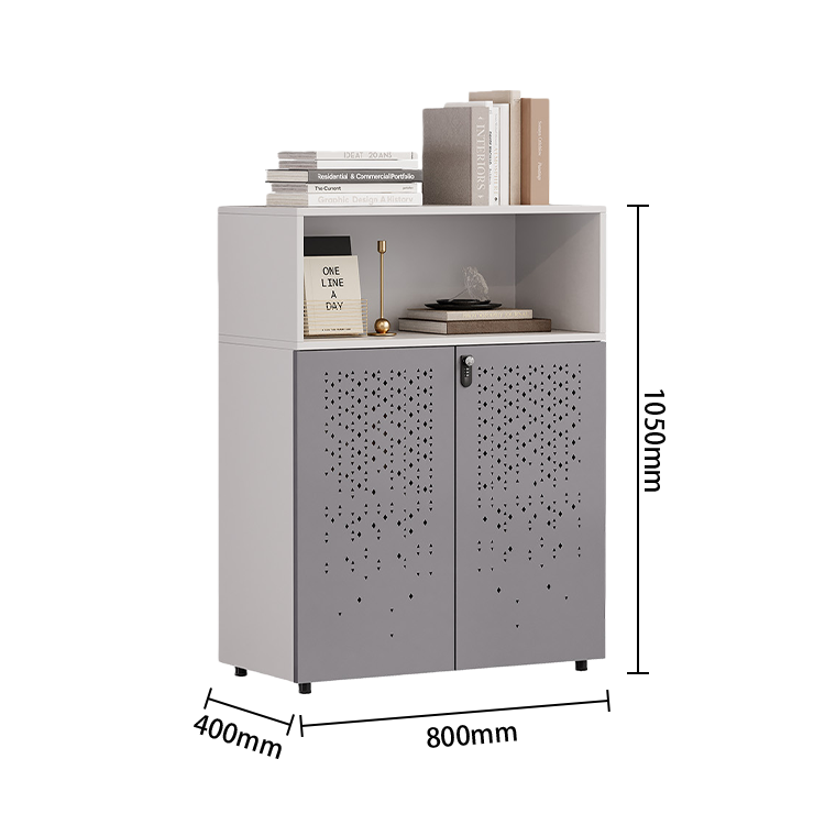 オフィスキャビネット 大容量収納 ダイヤル錠付き 冷間圧延鋼 扉収納 安定性 耐荷重性 簡素 ホワイト カスタマイズ可能 BGCWG-N058