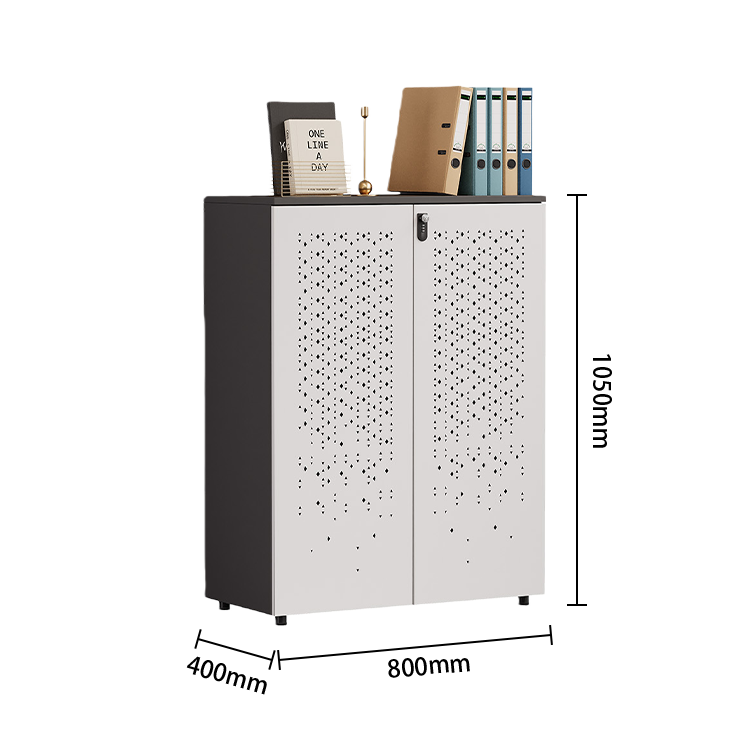 オフィスキャビネット 大容量収納 ダイヤル錠付き 冷間圧延鋼 扉収納 安定性 耐荷重性 簡素 ホワイト カスタマイズ可能 BGCWG-N058
