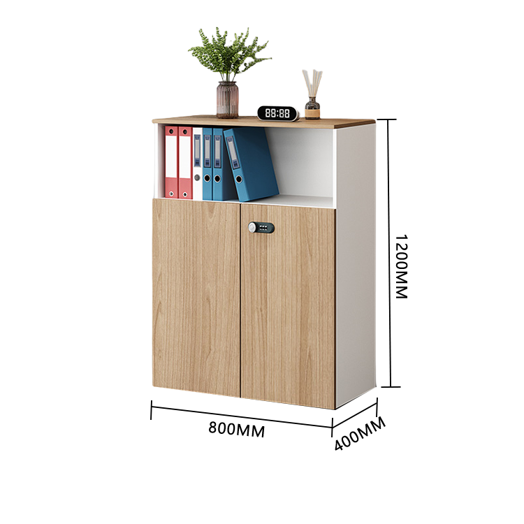 収納キャビネット 役員用キャビネット ダイヤル錠 扉付き収納 おしゃれ シンプル ウォールナット カスタマイズ可能 BGCWG-N044