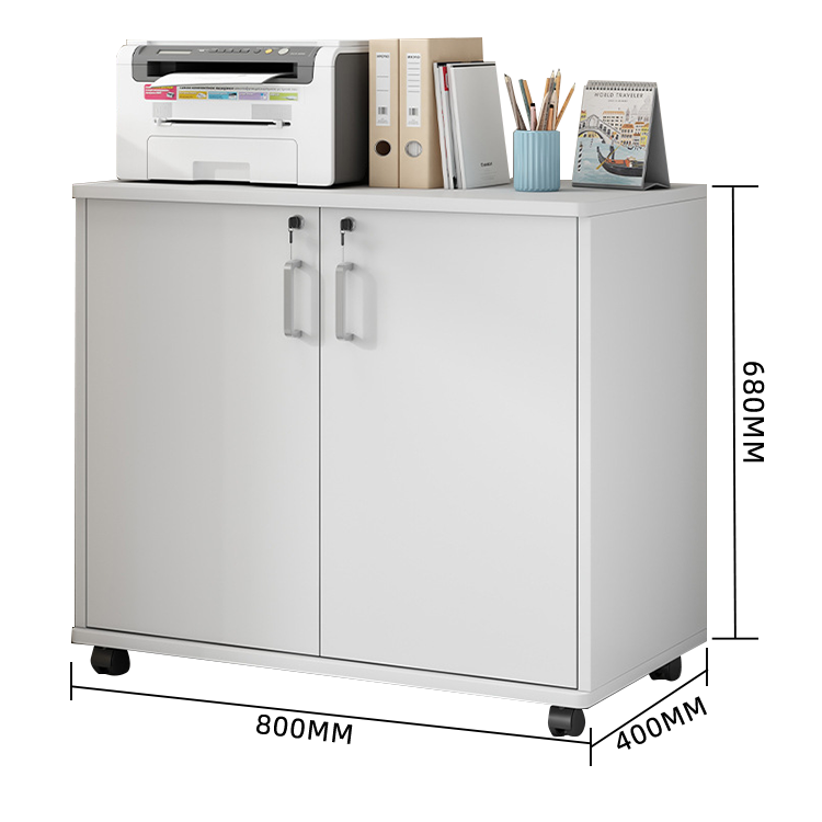 キャビネット サイドワゴン 大容量収納 錠付き キャスター 引き出し 省スペース シンプル ホワイト カスタマイズ可能 BGCWG-N021