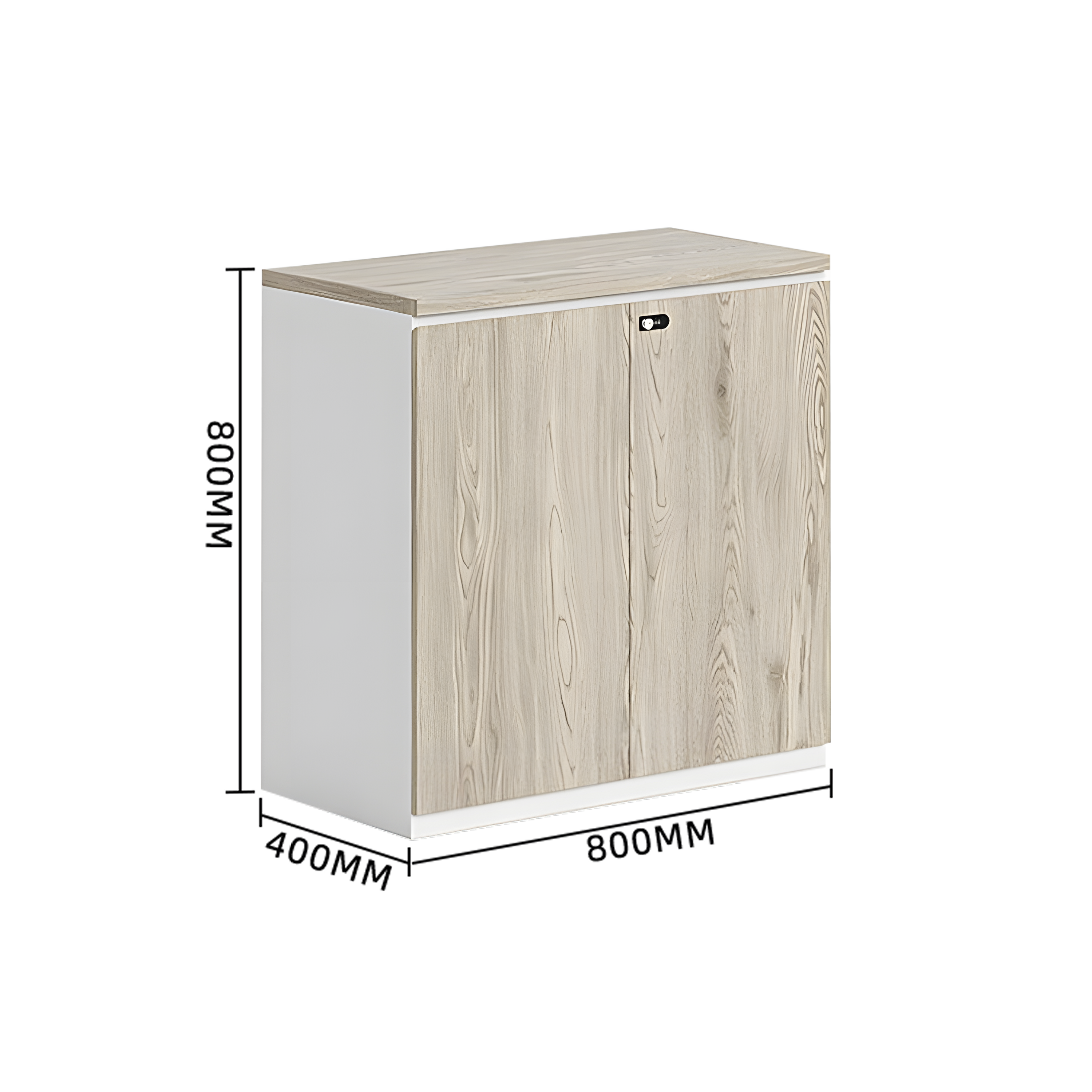 木製キャビネット 収納キャビネット 扉付き収納 ダイヤル錠 可動棚板 大容量収納 シンプル オーク カスタマイズ可能 BGCWG-N018