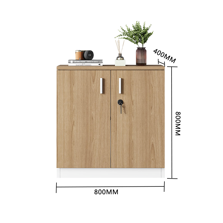 収納キャビネット オフィスキャビネット 鍵付き 引き出し 大容量収納 シンプル ウォールナット カスタマイズ可能 BGCWG-N043
