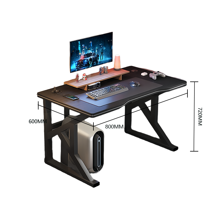 勉強机 パソコンデスク デスク 学習デスク 作業デスク 室内 作業用 配線穴 下肢空間 USBボード シンプル ブラック DNZ-N003