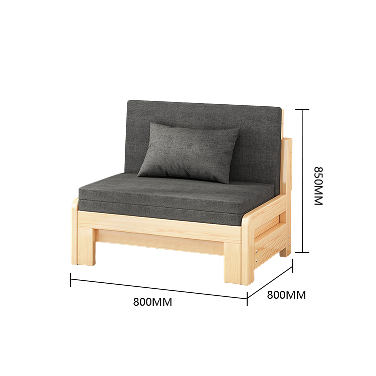 ソファベッド カウチソファ 伸長式ベッド 寝室用 省スペース 折り畳み式 コンパクト シンプル ブルー カスタマイズ可能 JYSF-N013