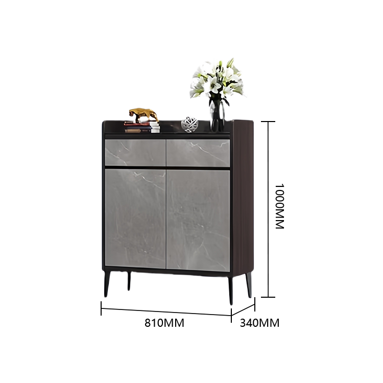 収納棚 棚 収納 キャビネット 下駄箱 収納キャビネット 玄関用 リビング用 扉付き収納 引き出し 大容量 グレー JYCWG-N014