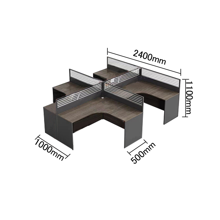 オフィスデスク 事務机 デスク パーテーション 配線穴付き サイドワゴン 機能的 シンプル オーク カスタマイズ可能 YGZ-N003
