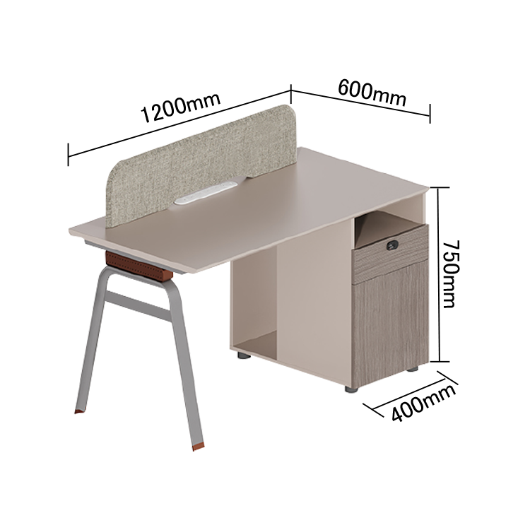 オフィスデスク 片袖デスク 事務机 大容量収納 ダイヤル錠付き PC収納スペース 配線ボックス シンプル カスタマイズ可能 YGZ-N001