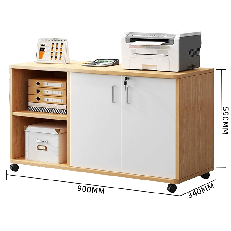 サイドワゴン キャビネット オフィスワゴン 引き出し 大容量収納 鍵付き キャスター ナチュラル カスタマイズ可能 BGCWG-N017