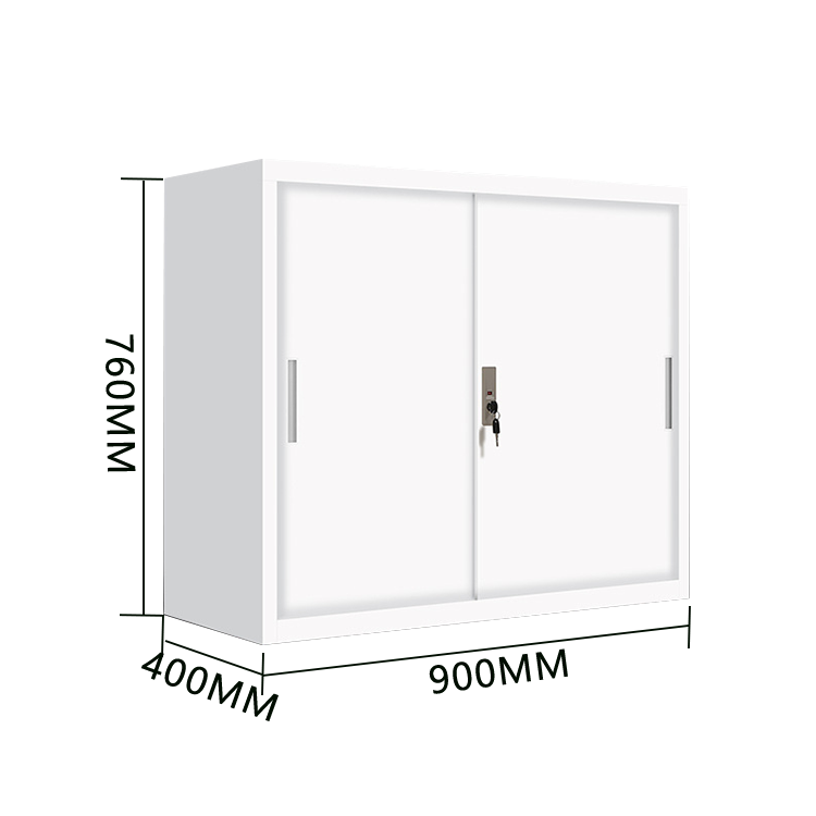 キャビネット スチールキャビネット 分類収納 大容量収納 鍵付き 引き戸 可動棚板 ガラス ホワイト カスタマイズ可能 BGCWG-N026