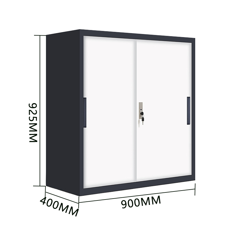 キャビネット スチールキャビネット 分類収納 大容量収納 鍵付き 引き戸 可動棚板 ガラス ホワイト カスタマイズ可能 BGCWG-N026