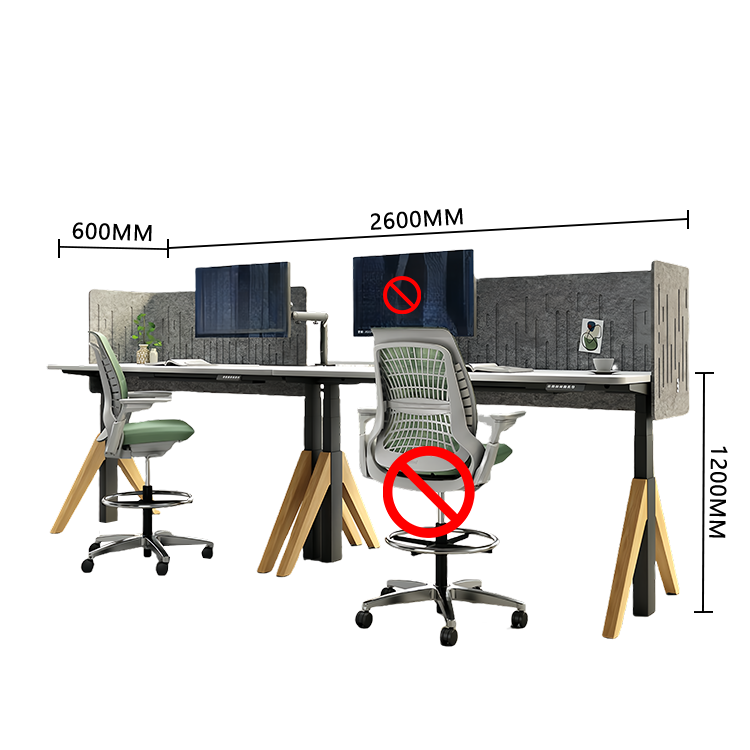 ワークデスク オフィスデスク 作業机 昇降可能デスク 作業用 役員用 広い天板 焼付塗装 仕切りパネル付き 厚手の天板 便利操作 丈夫 機能性 モダン シンプル ホワイト カスタマイズ可能 YGZ-YDD-N007