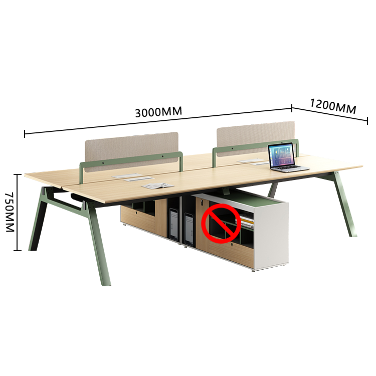オフィスデスク ワークデスク 仕事机 パソコンデスク 仕事用 作業用 事務用 丈夫な脚 仕切りパネル PC用収納スペース キャビネット付き 幕板付き 耐荷重 大容量 洗練 スタイリッシュ ナチュラル カスタマイズ可能 YGZ-YDD-N004