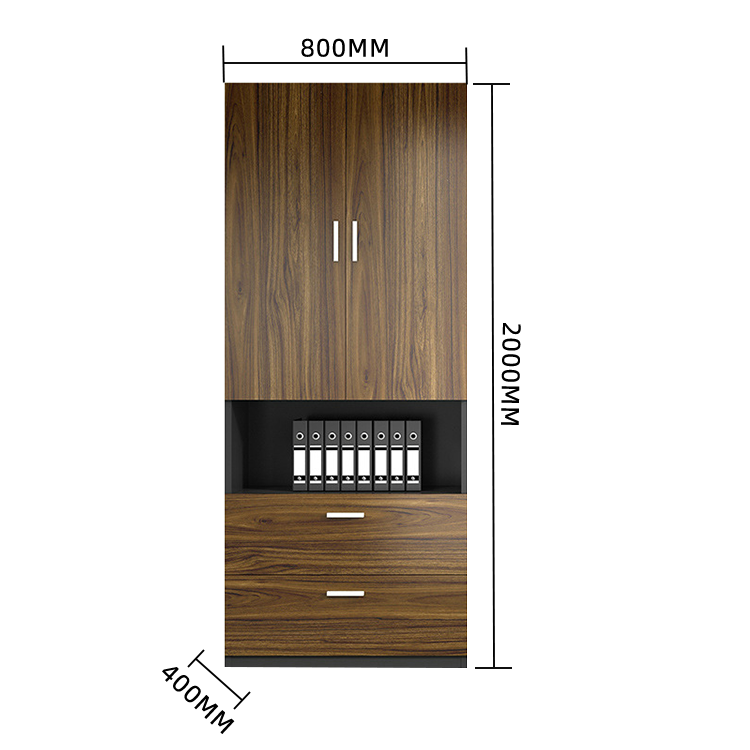 木製キャビネット オフィスキャビネット 書類整理棚 キャビネット 木目調 大容量収納 シンプル カスタマイズ可能 BGCWG-N001