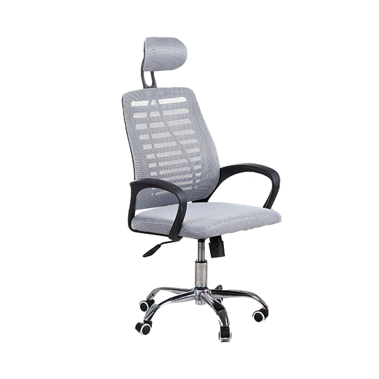 オフィスチェア 昇降椅子 事務椅子 パソコンチェア 人間工学 キャスター ロッキング 360°回転 通気性 モダン グレー BGY-N004
