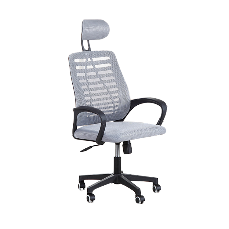 オフィスチェア 昇降椅子 事務椅子 パソコンチェア 人間工学 キャスター ロッキング 360°回転 通気性 モダン グレー BGY-N004