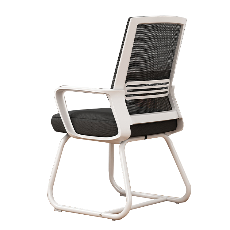 オフィスチェア パソコンチェア ループチェア アームレスト メッシュ生地 安定性 おしゃれ ホワイト カスタマイズ可能 BGY-N015