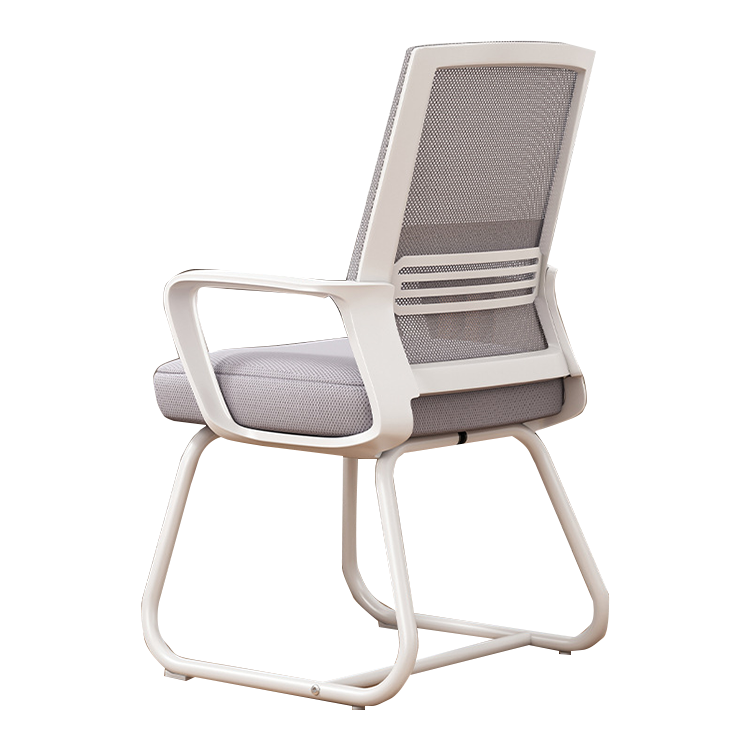 オフィスチェア パソコンチェア ループチェア アームレスト メッシュ生地 安定性 おしゃれ ホワイト カスタマイズ可能 BGY-N015