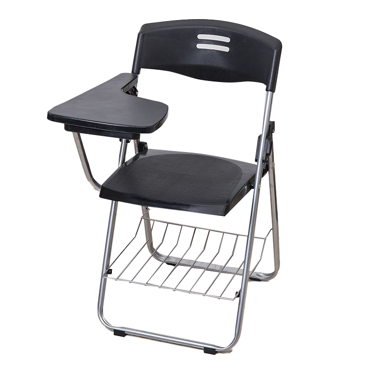 デスクチェア 会議チェア 折りたたみチェア 研修会 収納スペース メモ台 省スペース 安定性 ブブラック シンプル BGY-N020