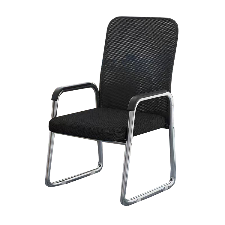 デスクチェア オフィスチェア ワークチェア 事務用 ループ脚 メッシュ生地 通気性 高品質 ブラック カスタマイズ可能 BGY-N021