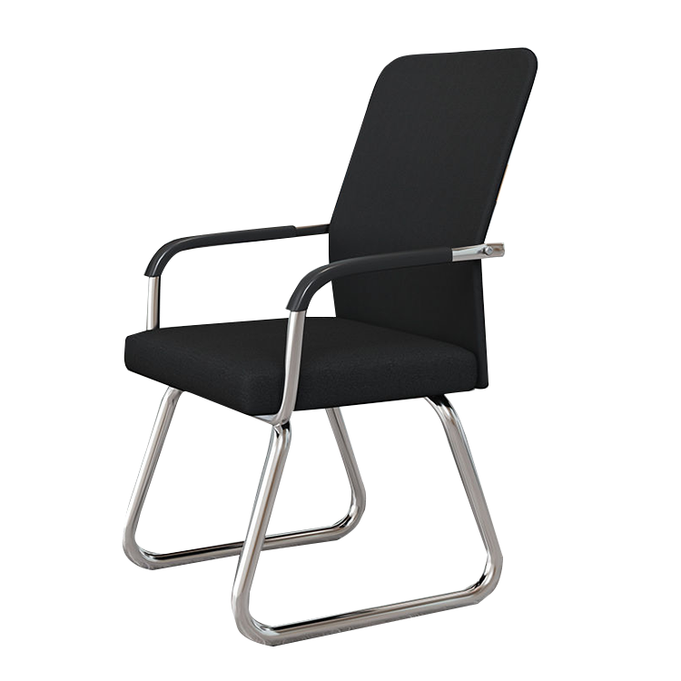 デスクチェア 事務椅子 オフィスチェア 会議用 人間工学 メッシュ生地 ループ脚 錆びにくい シンプル モダン ブラック BGY-N025